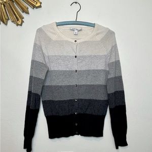 Autumn Cashmere Stripe Cardigan